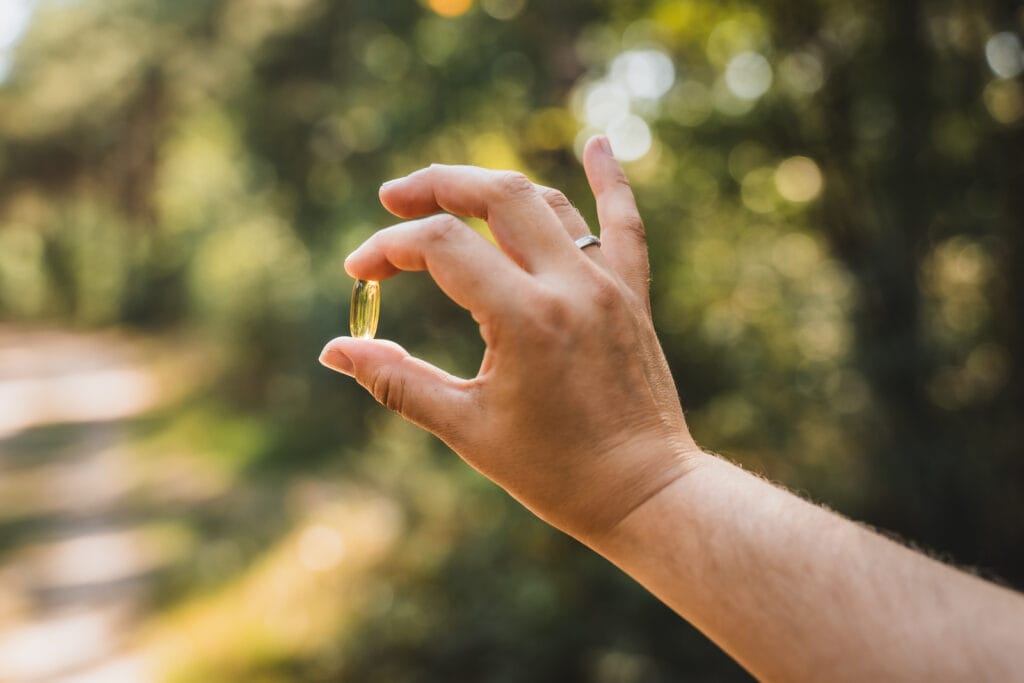 Pil met omega-3 olie