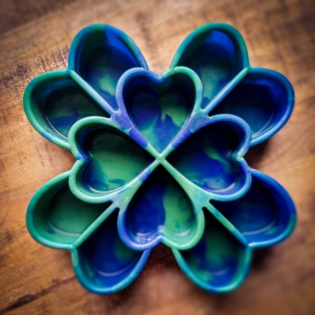 Shamrock Dennengroen-donkerblauw klein