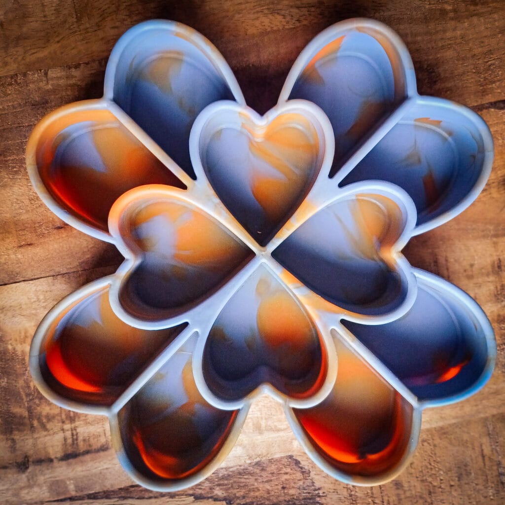 Shamrock Groot - Lavendelblauw-oranje