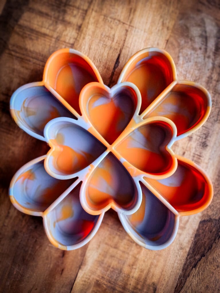 Shamrock lavendel blauw / oranje