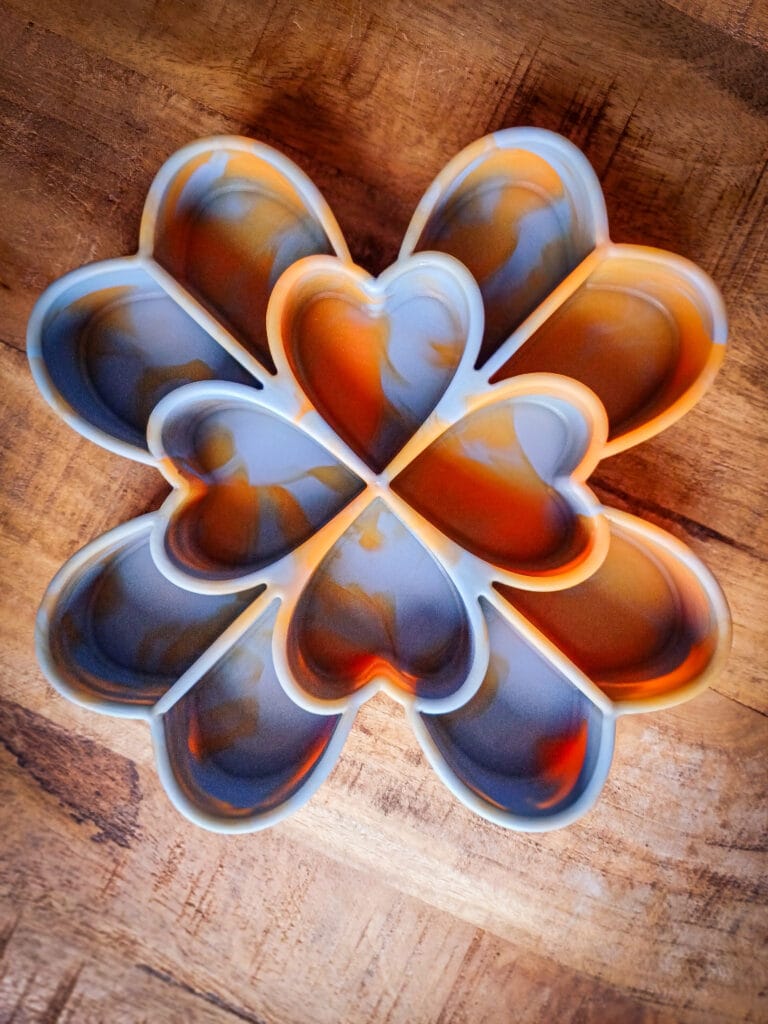 Shamrock lavendel blauw / oranje